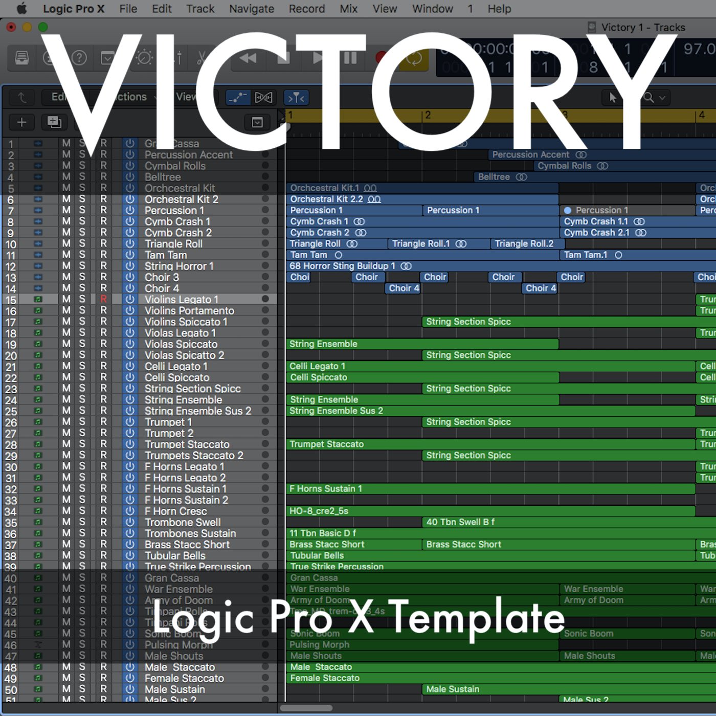 VICTORY - Logic Pro X Template (Cinematic Orchestral)